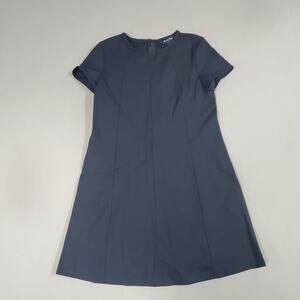 Brooks Brothers Fleece Knit Ponte Back Zip Dress Childs Size M Navy